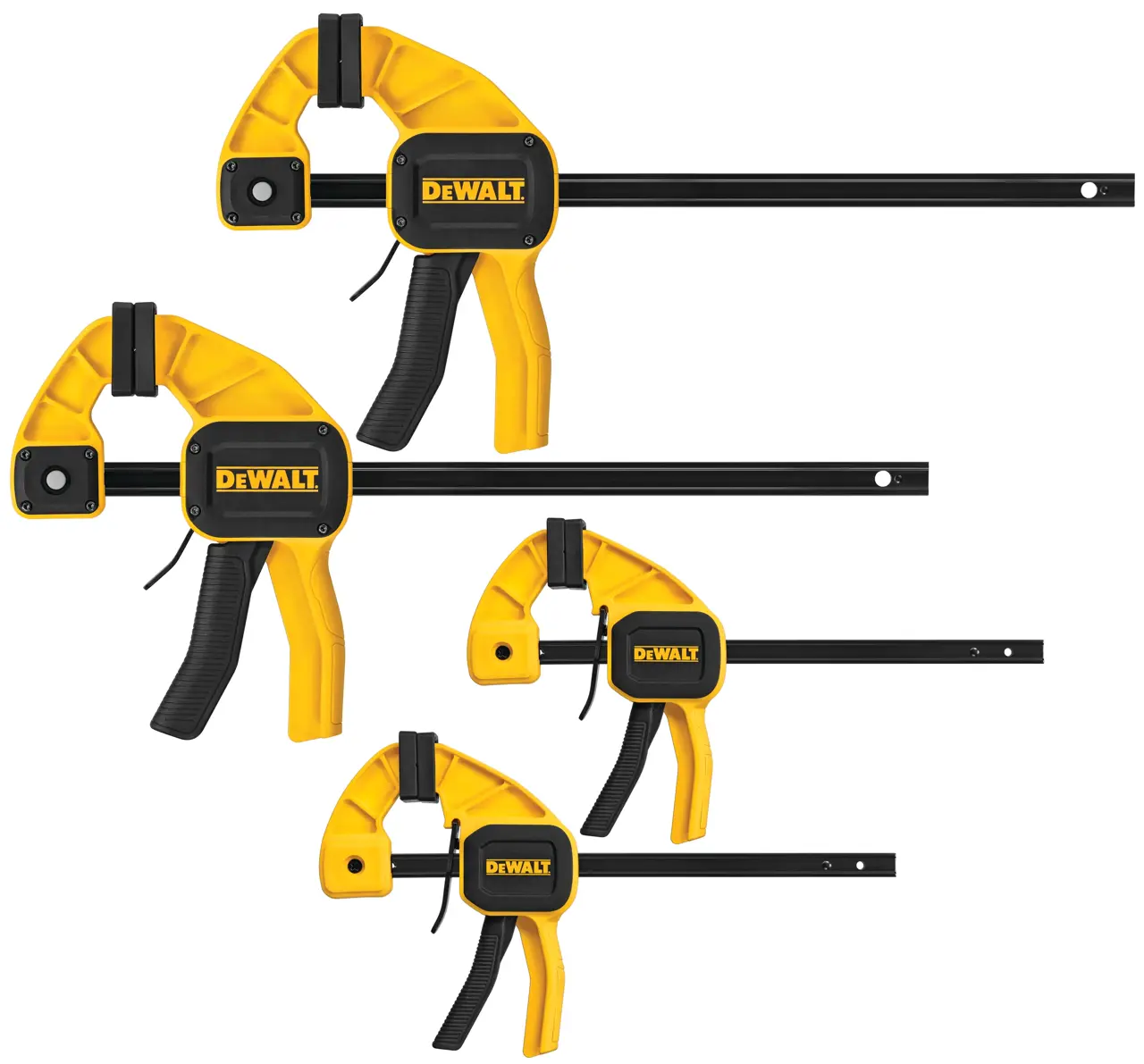 DEWALT DWHT83196 medium and large trigger clamps, four-piece set