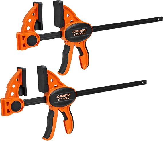 JORGENSEN E-Z Hold twelve-inch medium-duty clamps, two-pack