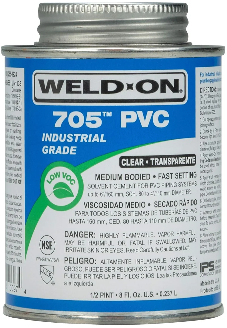 Weld-On 705 Clear PVC Cement