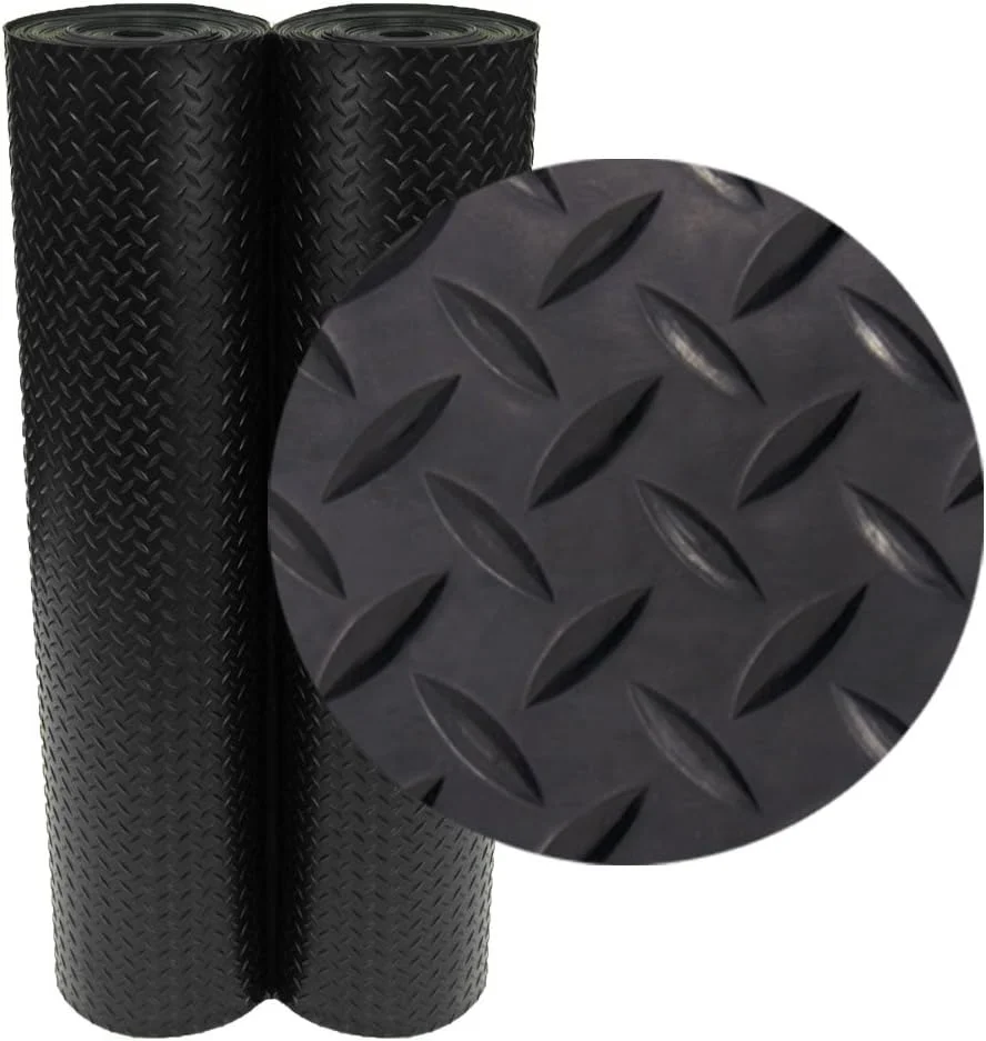 Rubber-Cal Diamond-Plate Rubber Mat