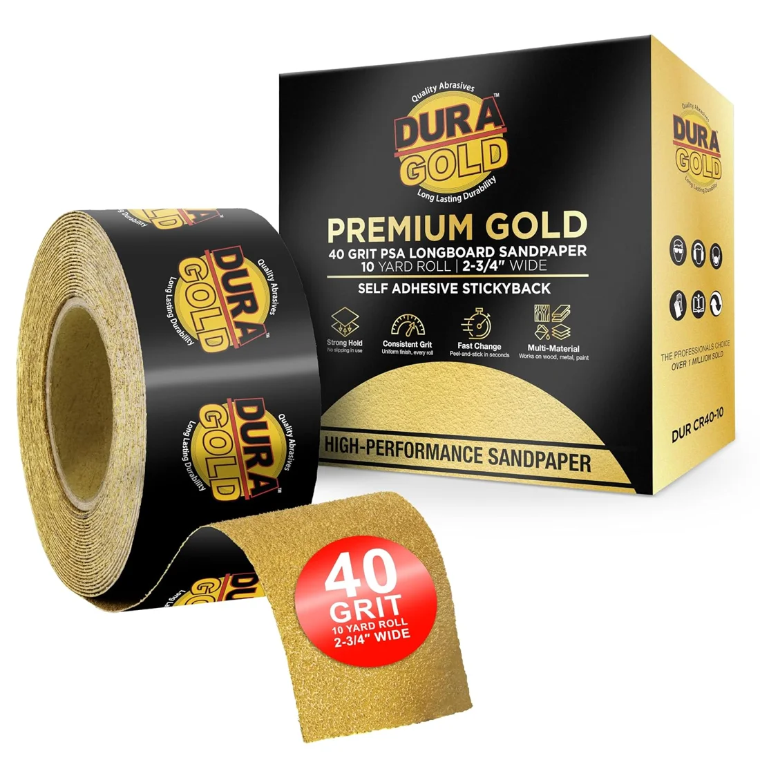 Dura-Gold 40-Grit PSA Sandpaper Roll