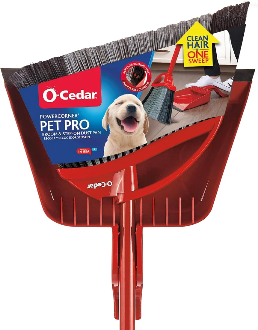 O-Cedar Broom and Step-On Dustpan