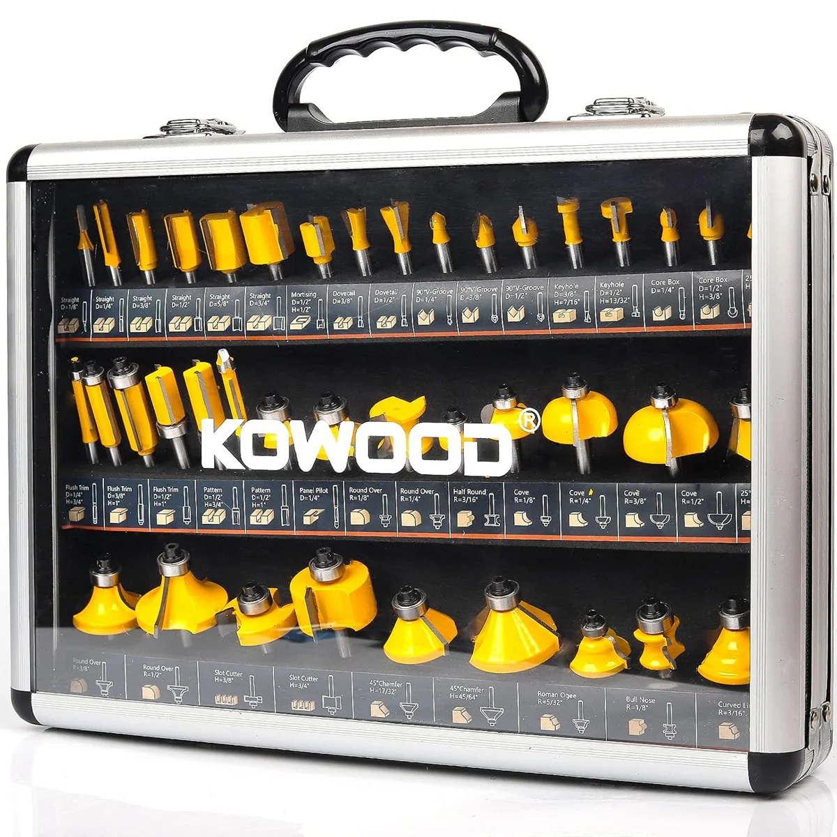 KOWOOD Quarter-Inch Router Bit Set