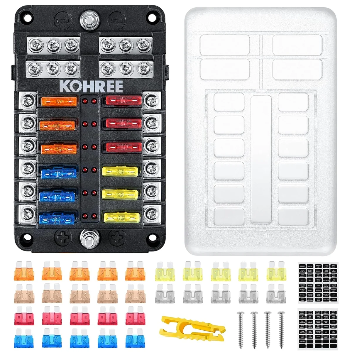 Kohree Twelve-Way Blade Fuse Block