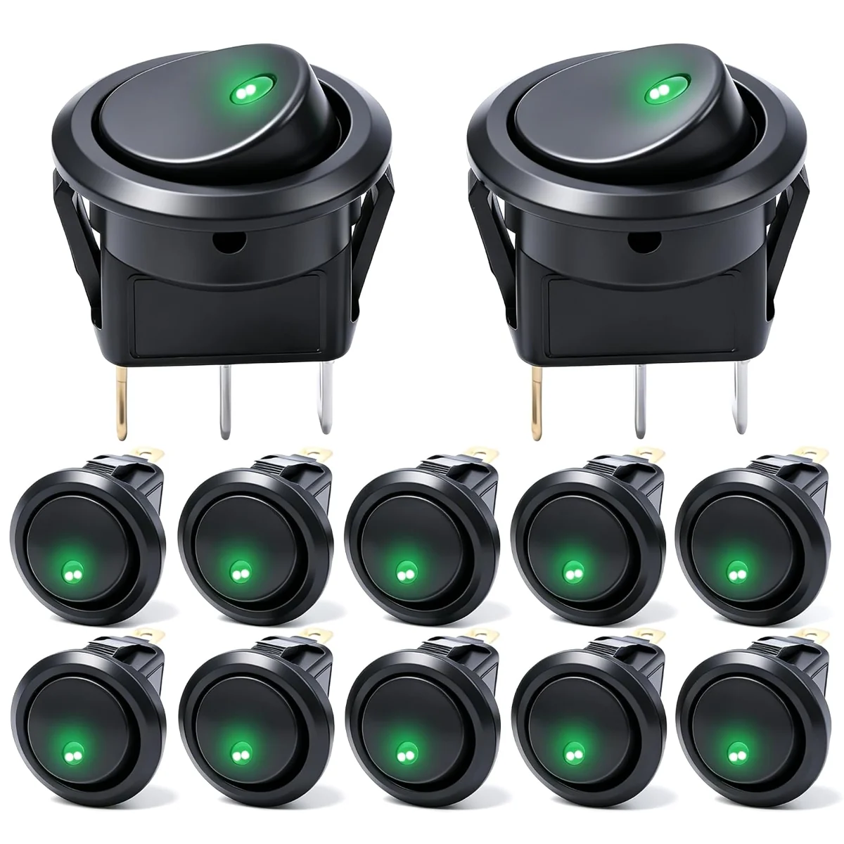 Mxuteuk Green Round Rocker Switches