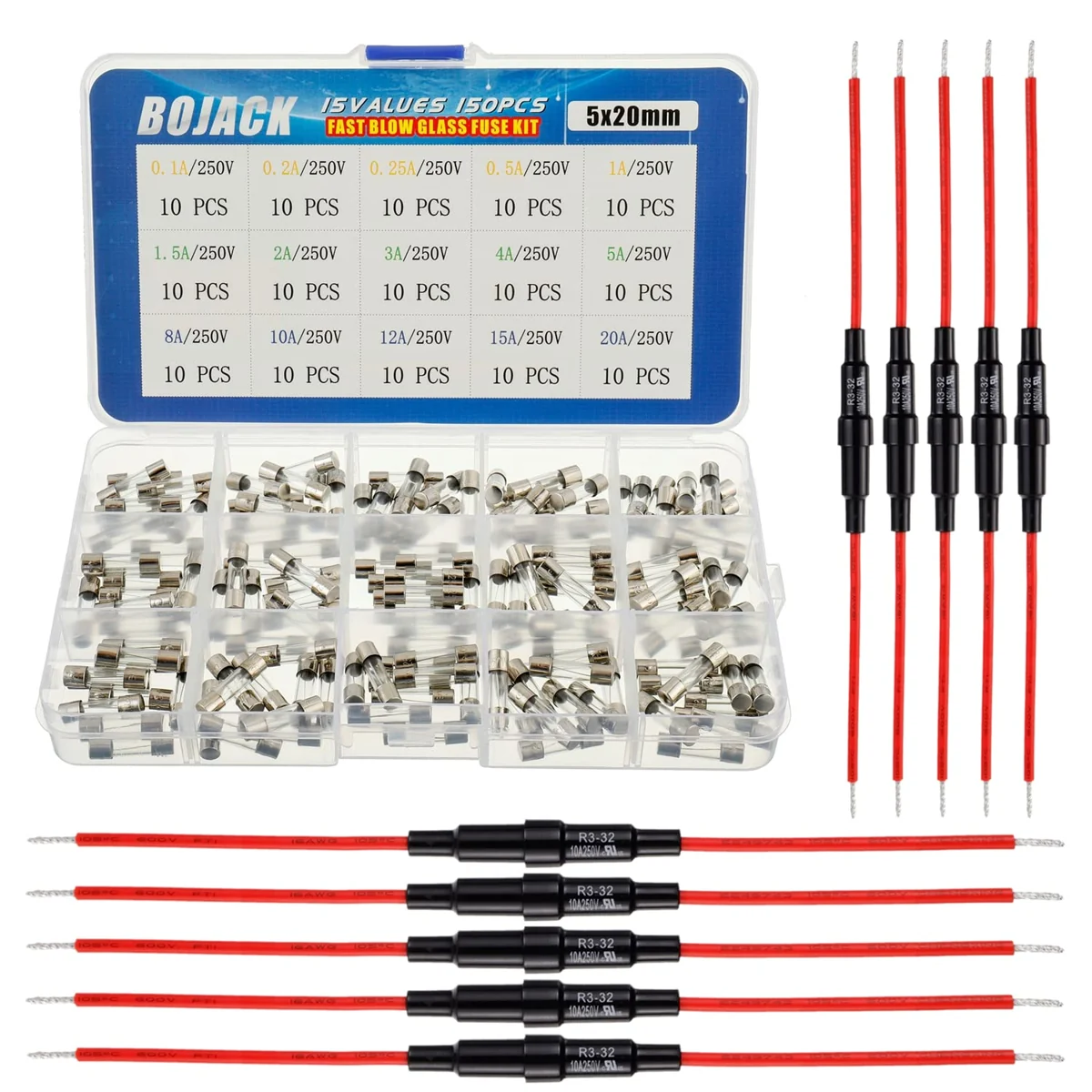BOJACK Glass Fuses and Inline Holders