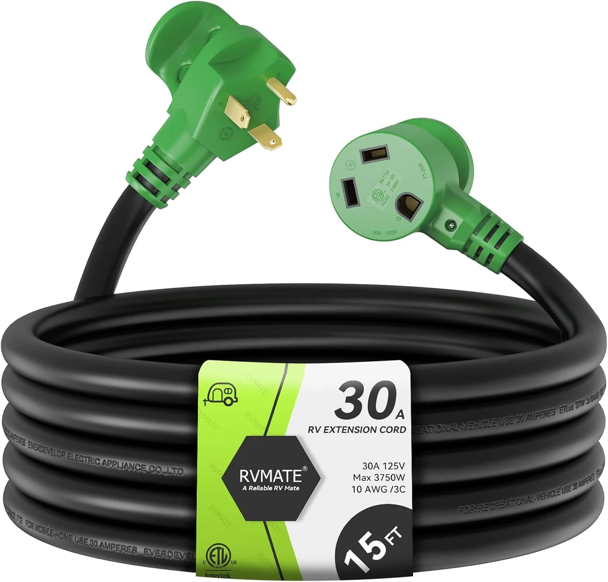 RVMATE Fifteen-Foot RV Extension Cord