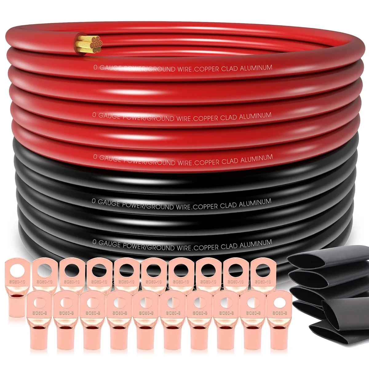 1/0-AWG CCA Cable and Lug Kit