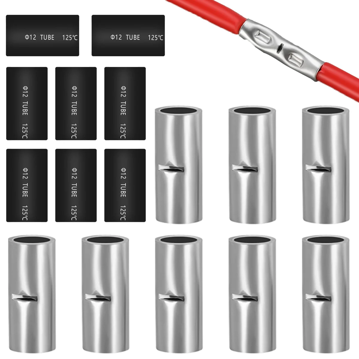 Smseace 4-AWG Butt Splice Kit