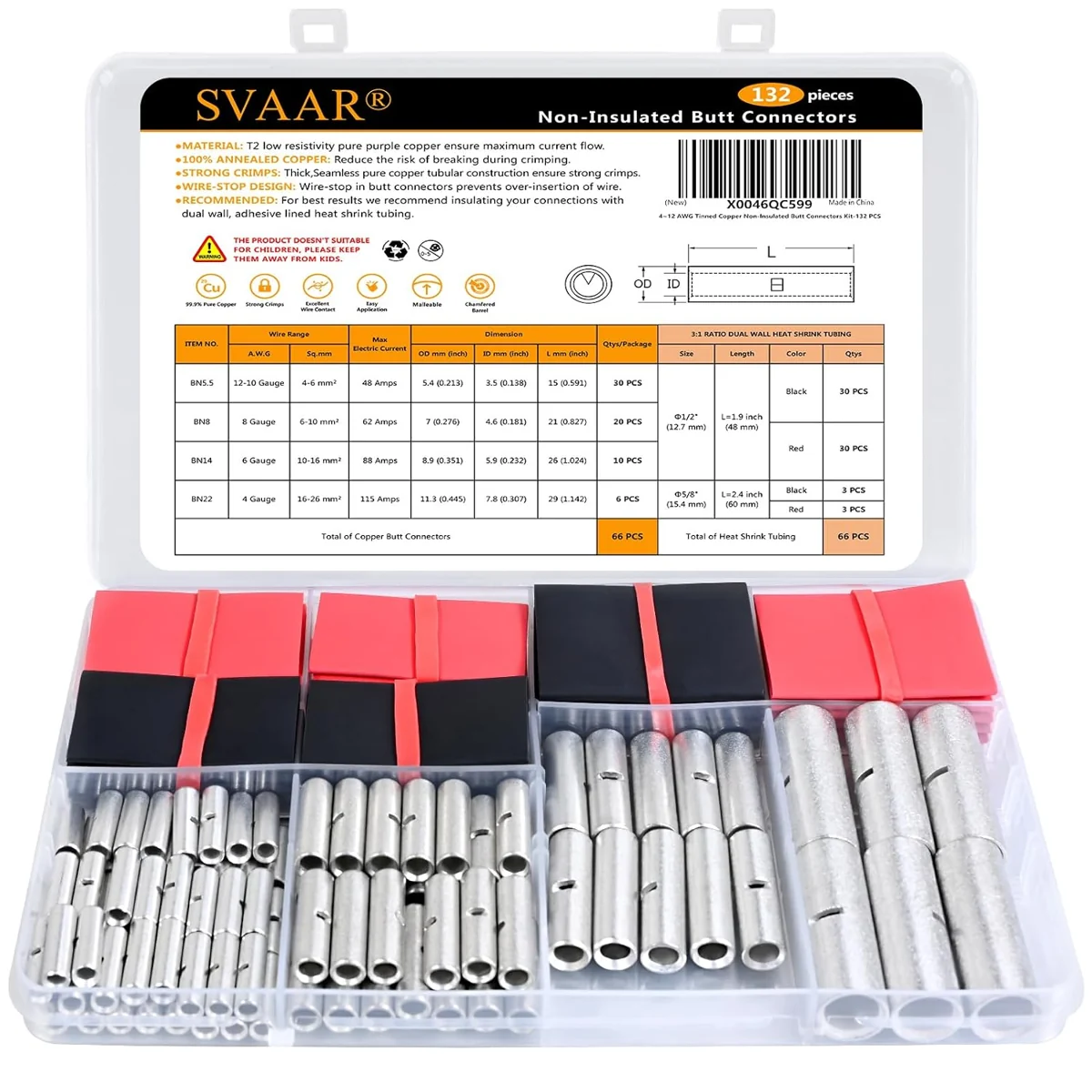 SVAAR Bare Butt Splice and Tubing Kit