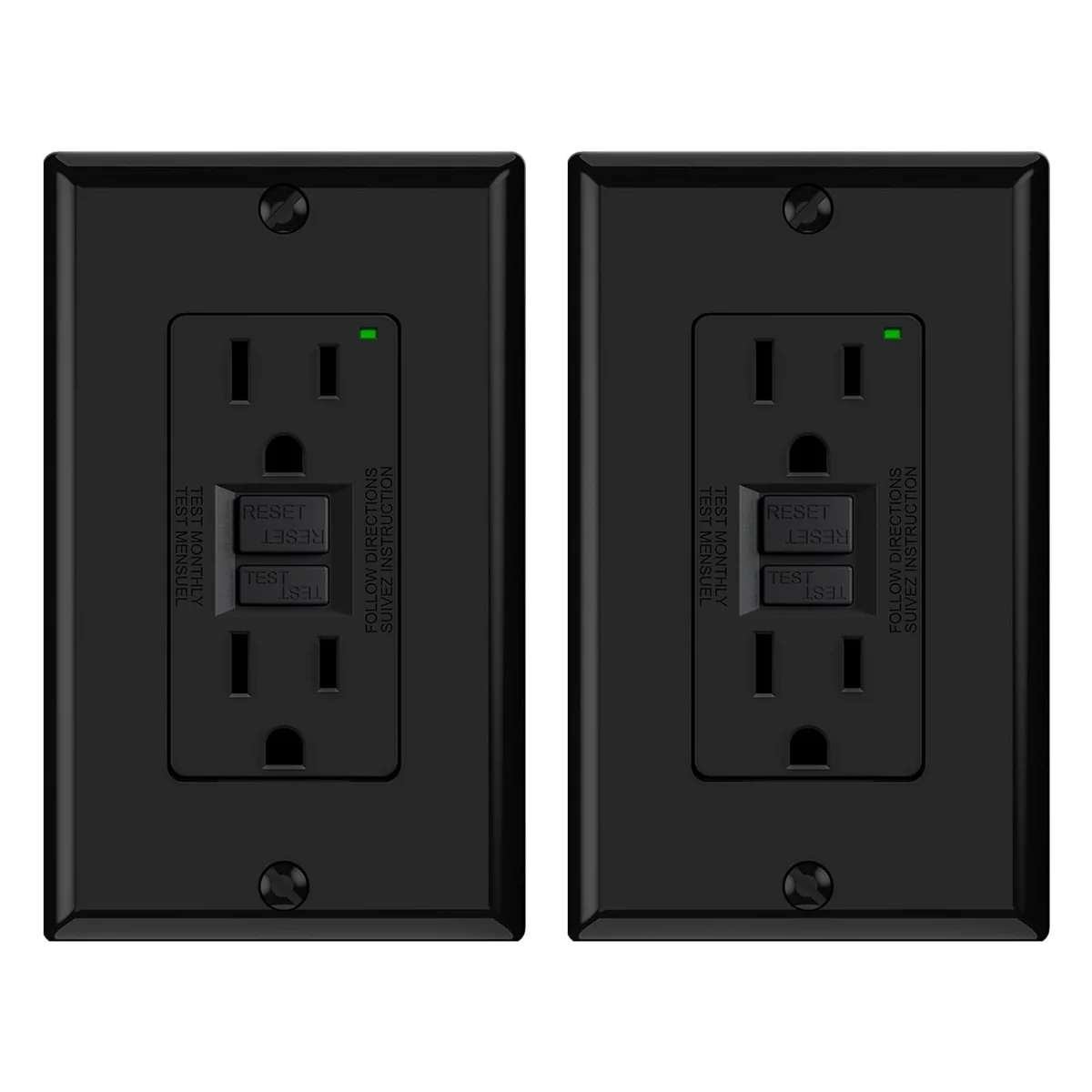 ELEGRP Black GFCI Receptacles