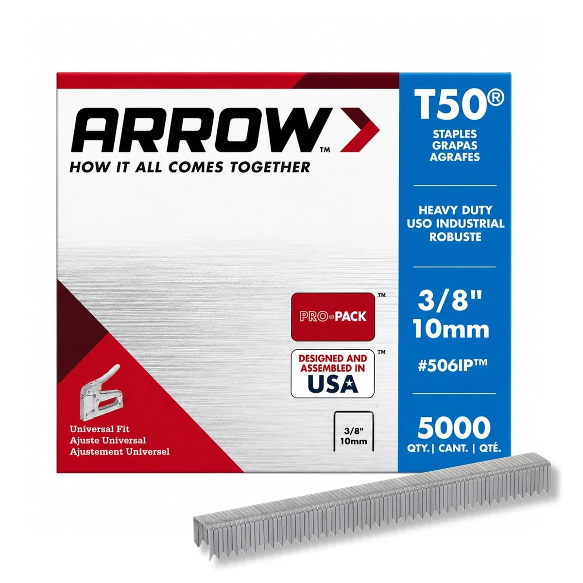 Arrow 506IP Three-Eighth-Inch T50 Staples