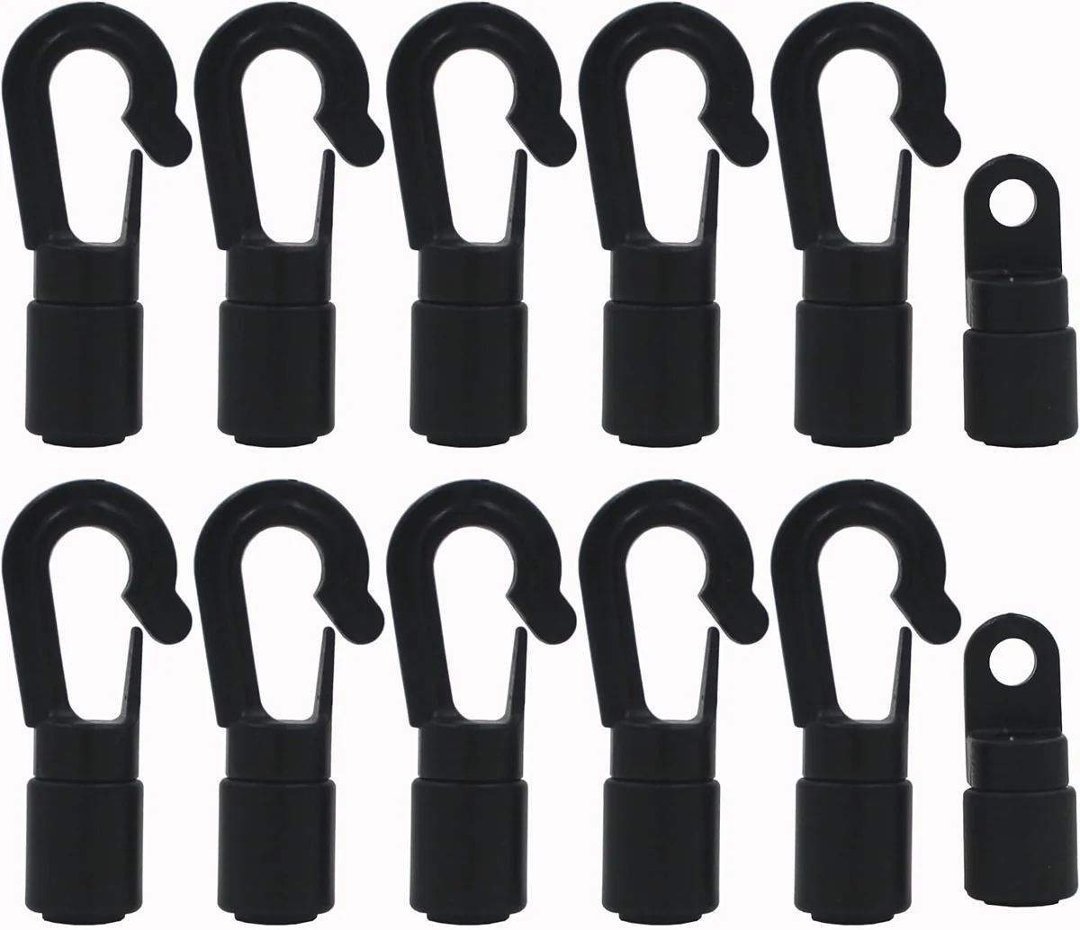 Quarter-Inch Plastic Bungee Hooks