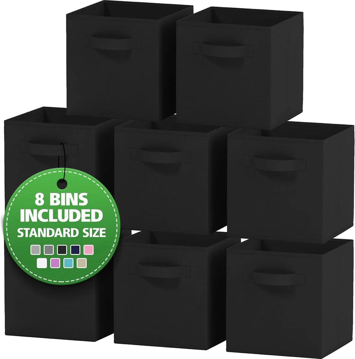 Royexe Black Fabric Storage Cubes