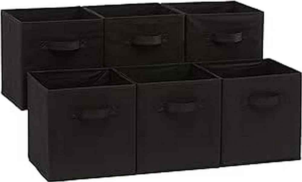 Amazon Basics Small Black Fabric Cubes