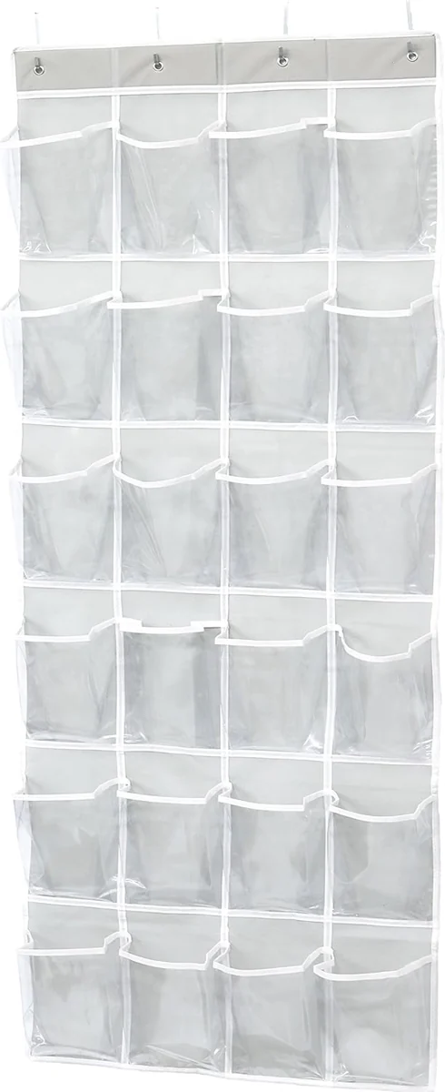 Simple Houseware Clear-Pocket Shoe Organizer
