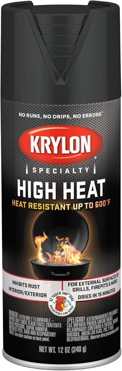 Krylon Flat Black High Heat Spray