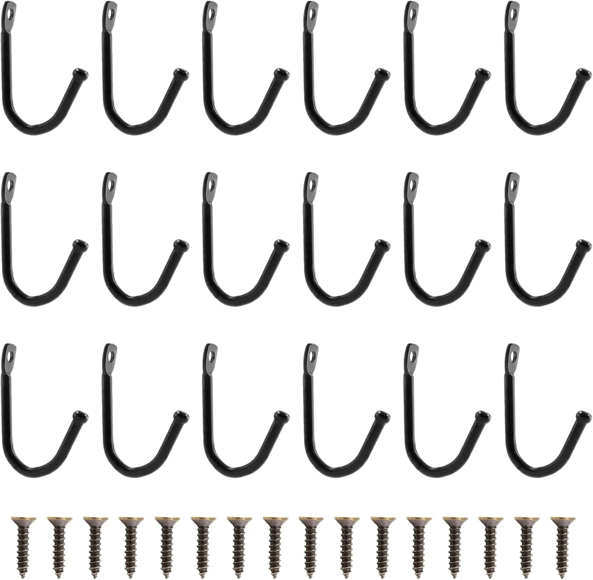 Auvotuis Small Black J-Hooks