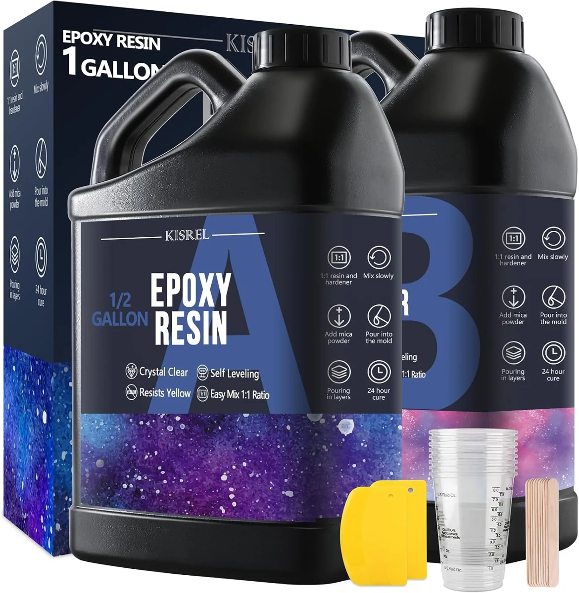 One-Gallon Two-Part Epoxy Resin Kit
