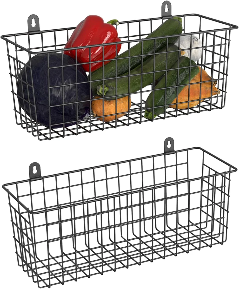 MaraFansie Large Wall-Mount Wire Baskets