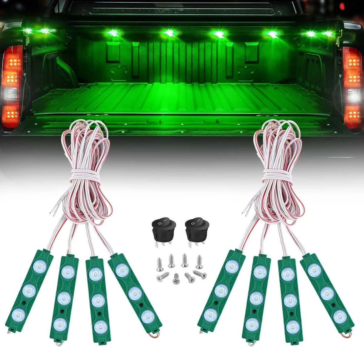 Nilight Eight-Pod Green Cargo Lights