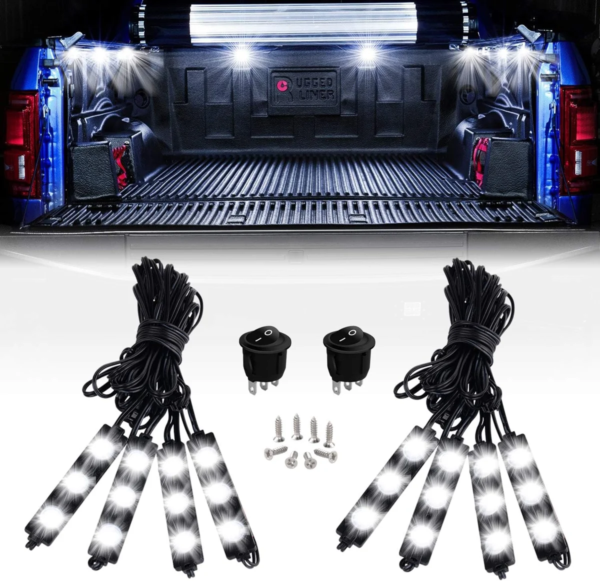 Nilight Eight-Pod White Cargo Lights