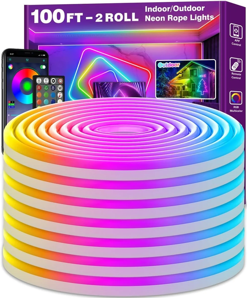 RGB Neon-Style Rope Light Kit
