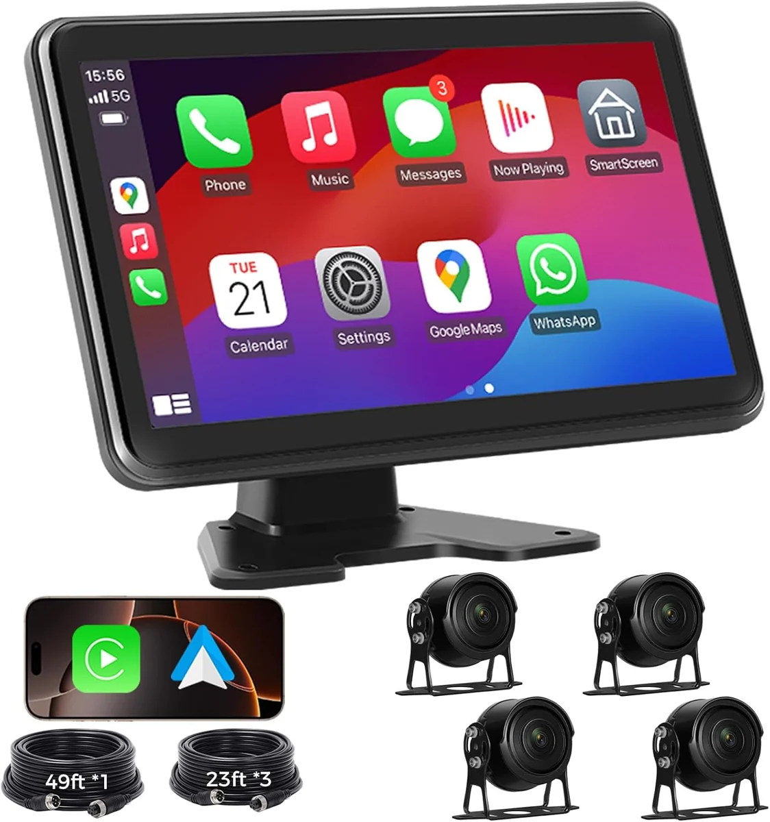 Losuudy Four-Camera Monitor Kit
