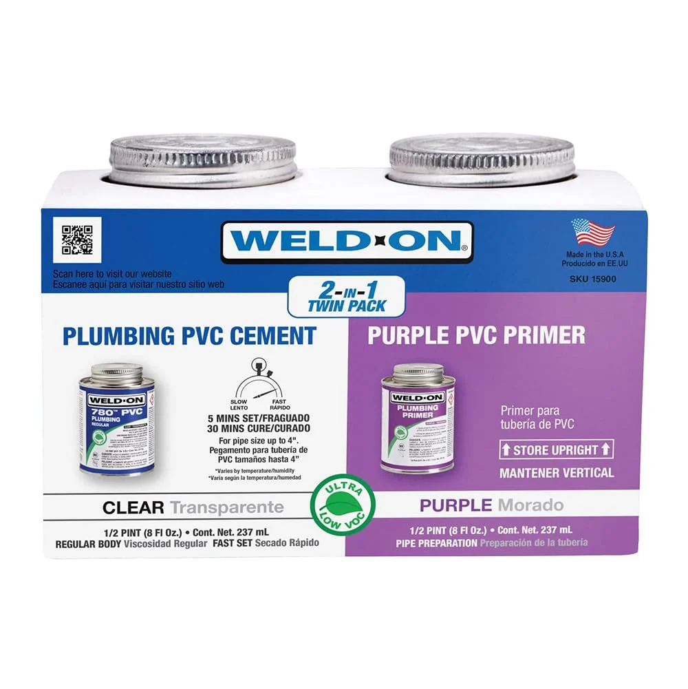 Weld-On PVC Cement and Primer Pack