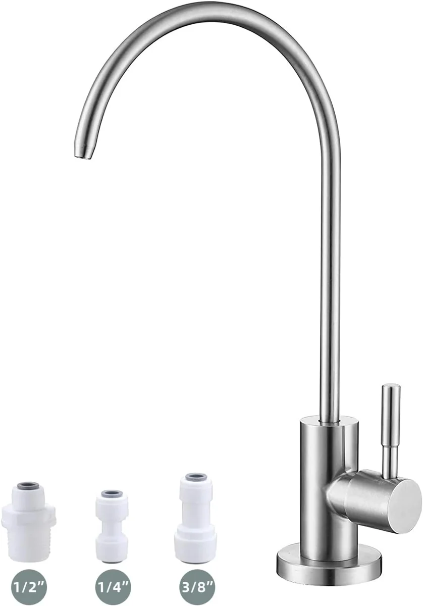 Brushed-Nickel Drinking-Water Faucet