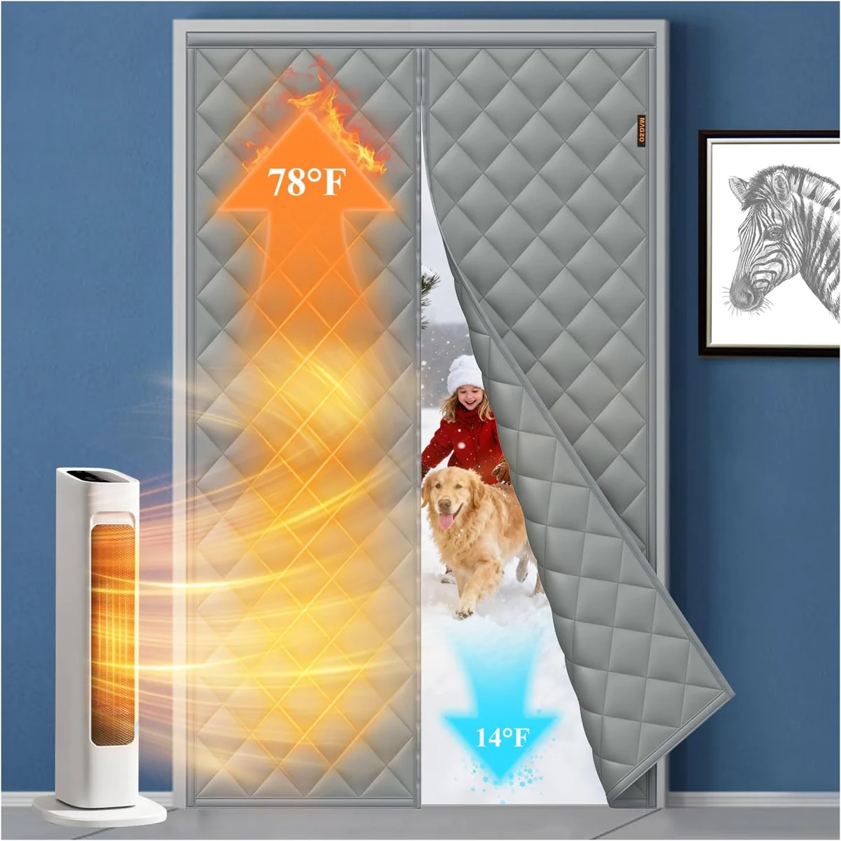 MAGZO Magnetic Insulated Door Curtain