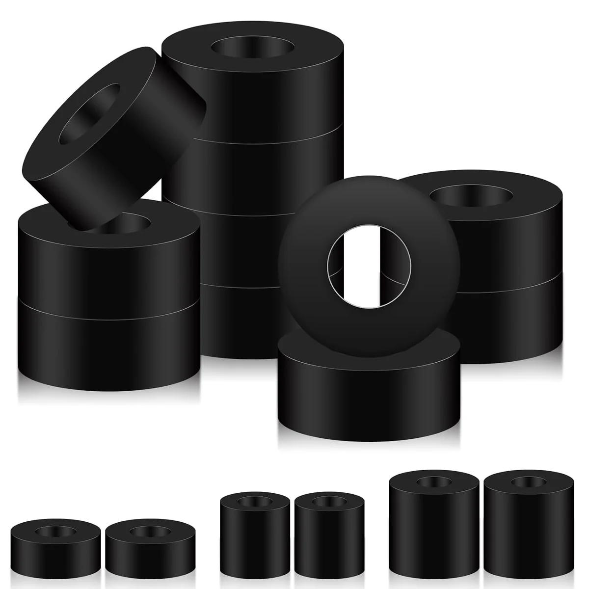 Glarks Single-Size Rubber Spacers
