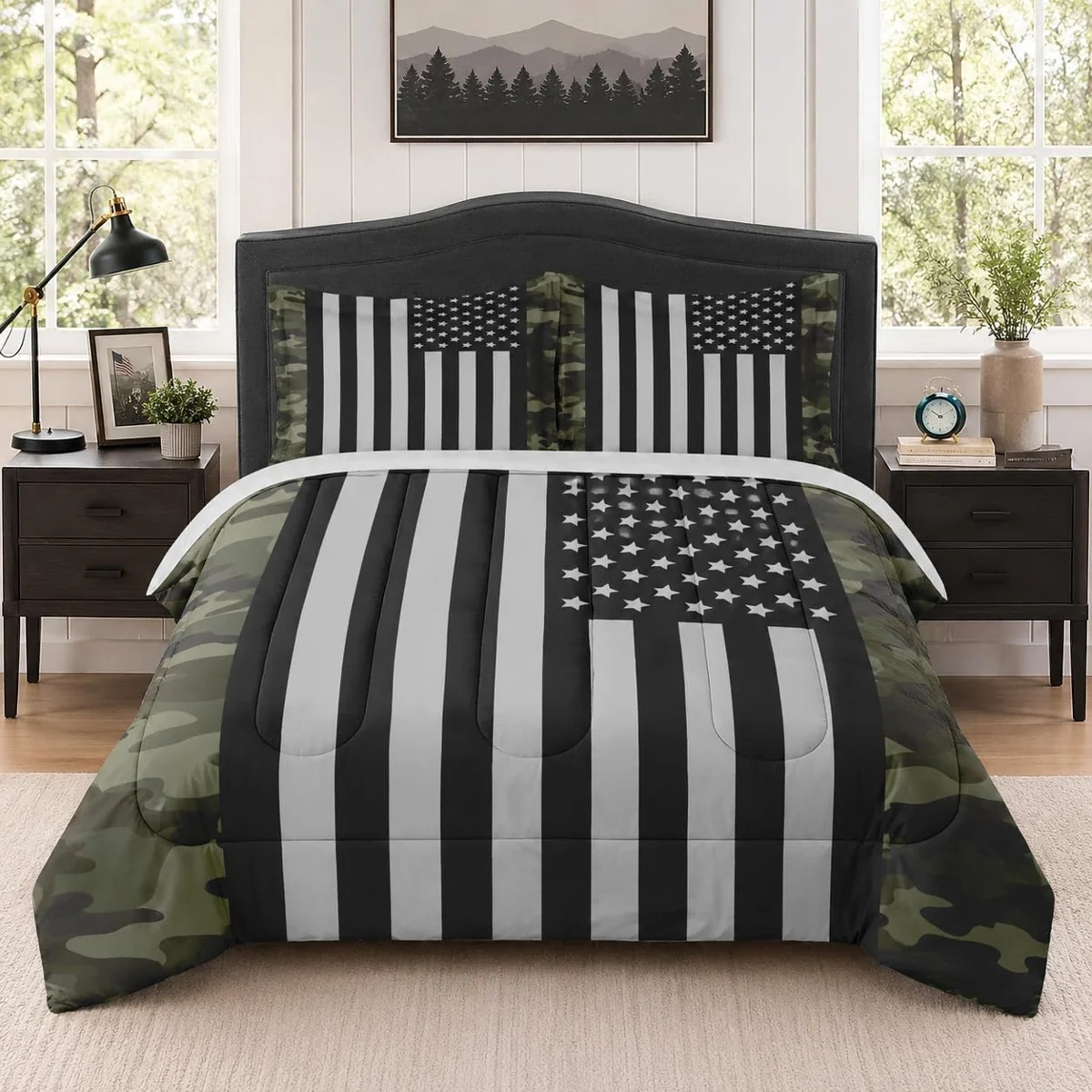 WeCozy Queen Camouflage Comforter Set