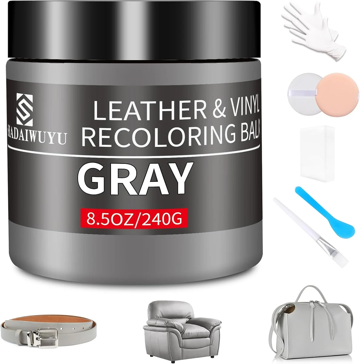 Grey Leather Recoloring Balm