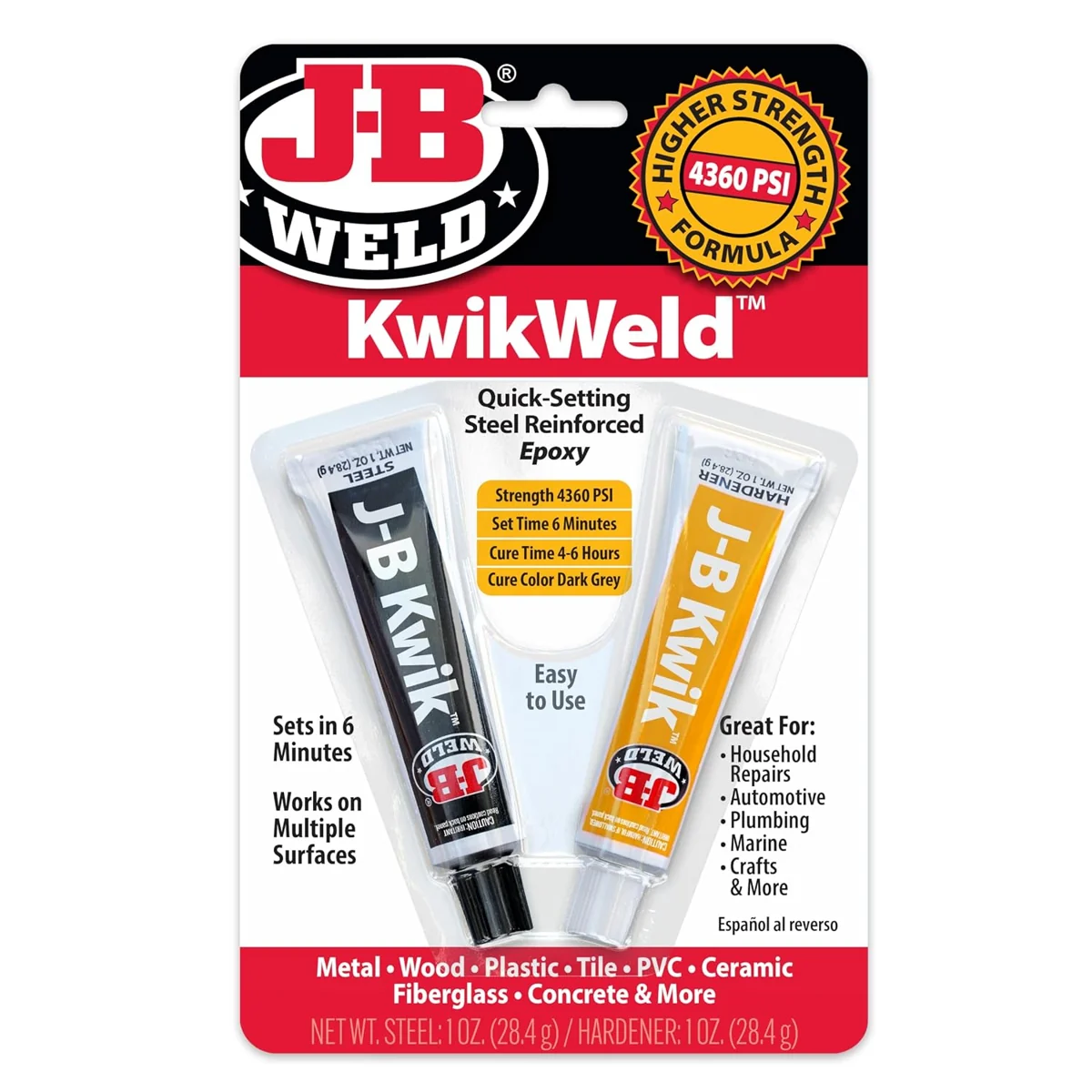 J-B Weld KwikWeld Twin-Tube Epoxy