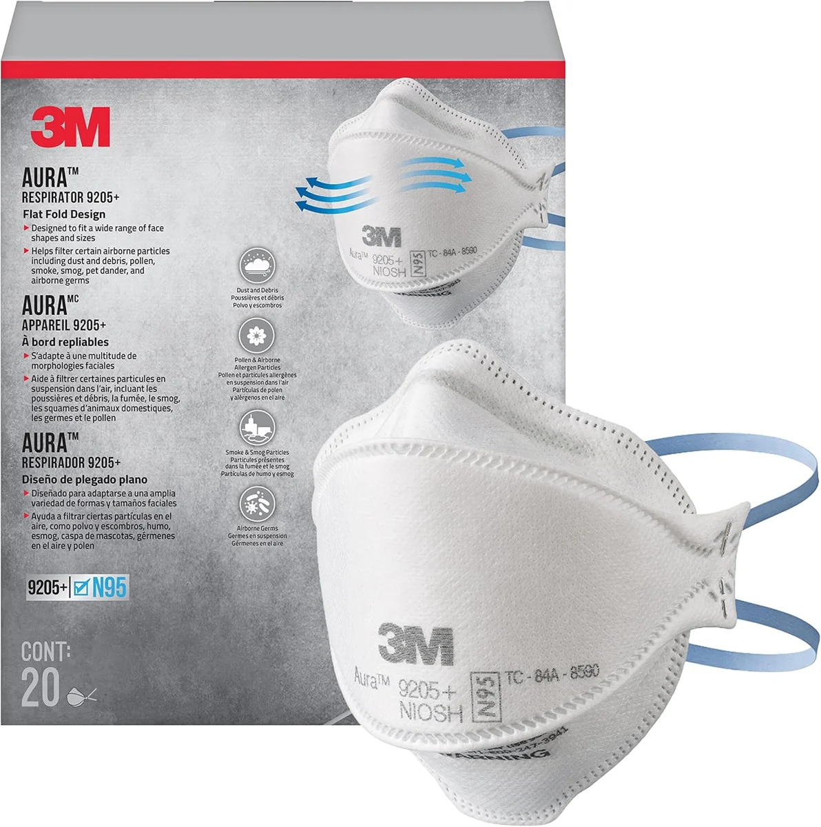 3M Aura 9205PH Respirators