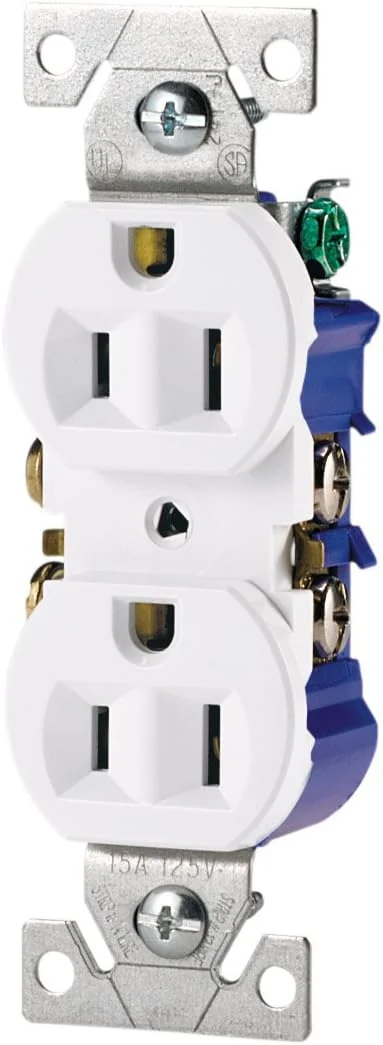 Eaton White Duplex Receptacle