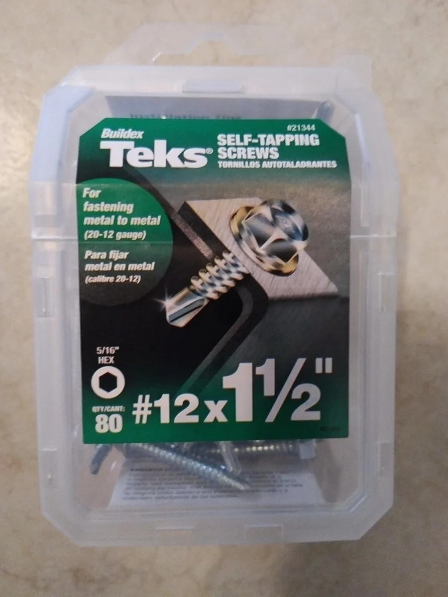 TEKS Number 12 by 1-1/2-Inch Self-Drilling Screws