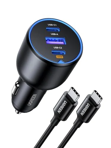UGREEN Three-Port Vehicle Charger