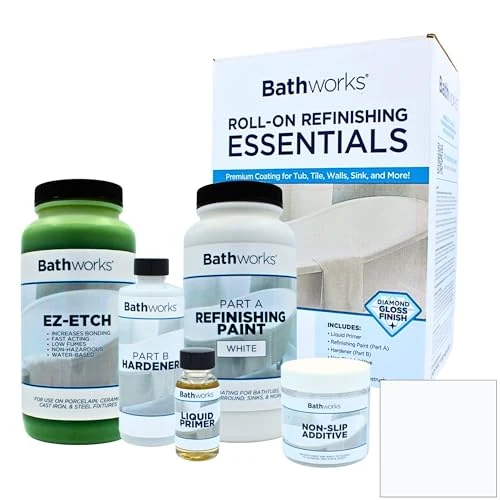 Bathworks White Refinishing Kit with Surface Prep