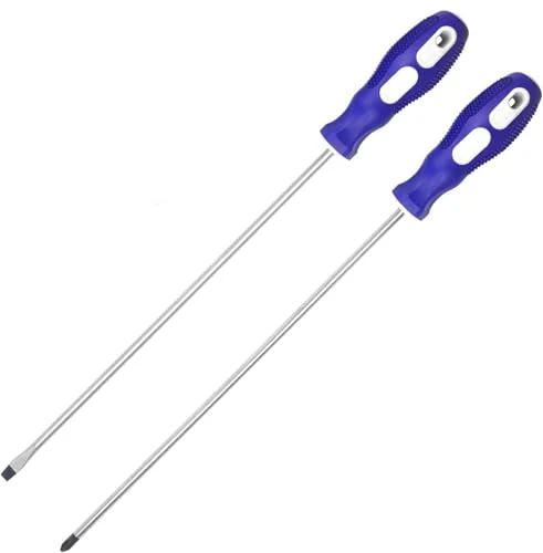 Long Slotted and Phillips Screwdriver Pair