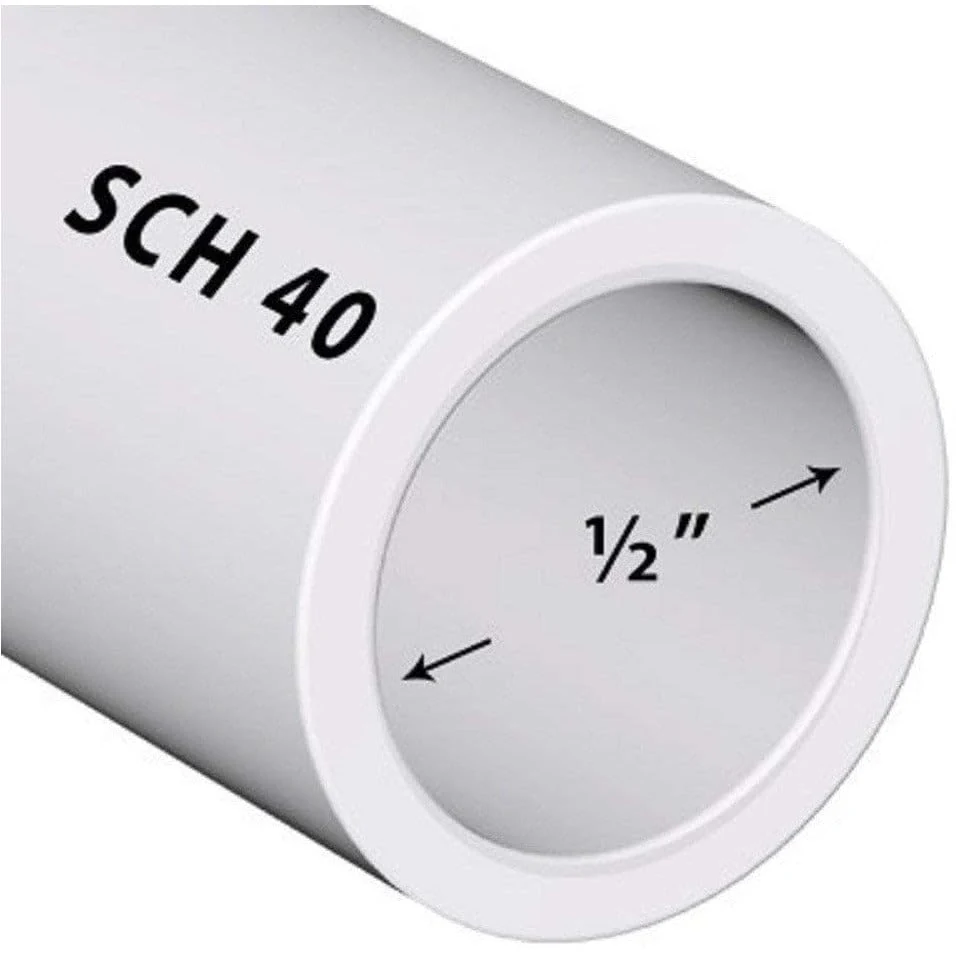 VENTRAL Half-Inch White PVC Pipe