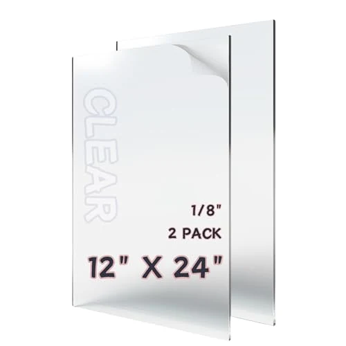 KLEAMLON Clear Acrylic Sheet Pair