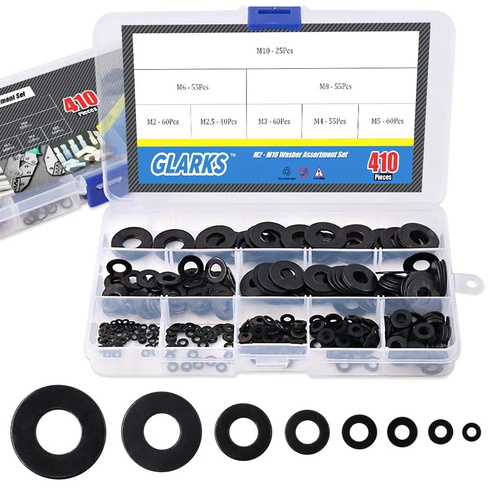 Glarks Metric Flat-Washer Assortment