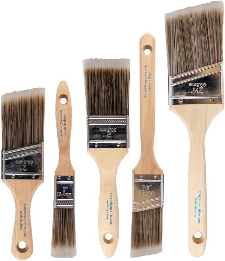 Pro Grade Flat and Angled Paint Brushes