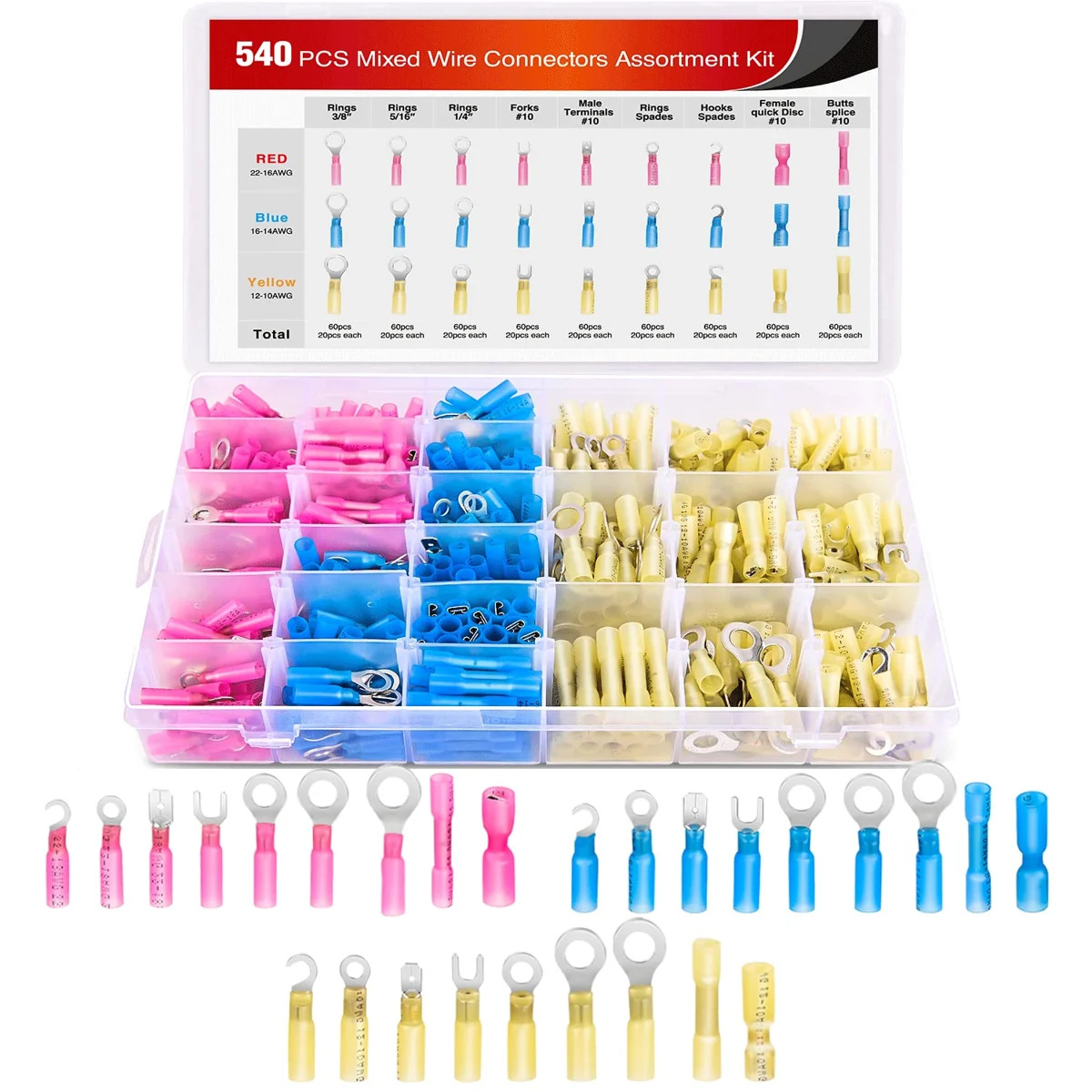 Nilight Heat-Shrink Terminal Assortment