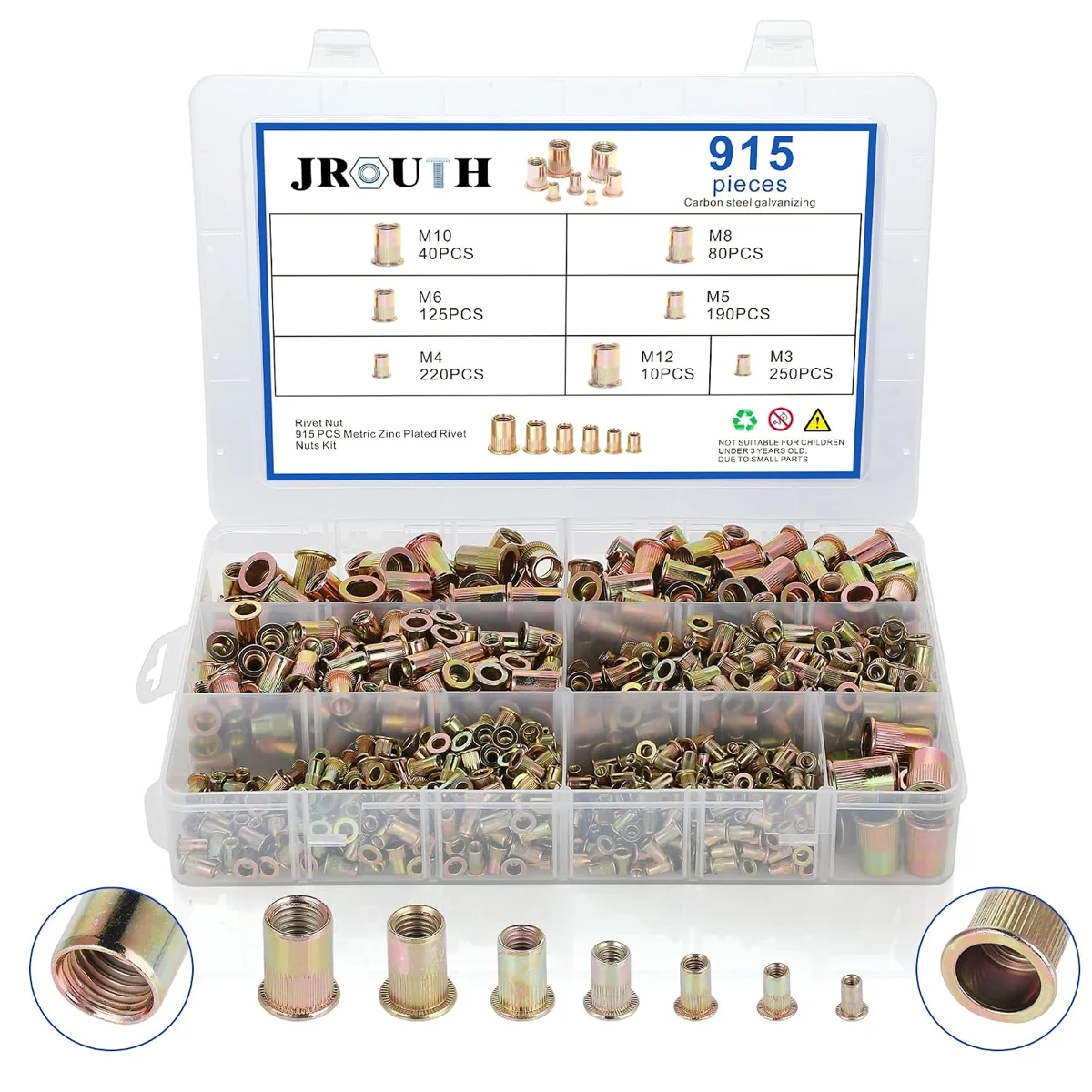 JROUTH Metric Rivet-Nut Assortment