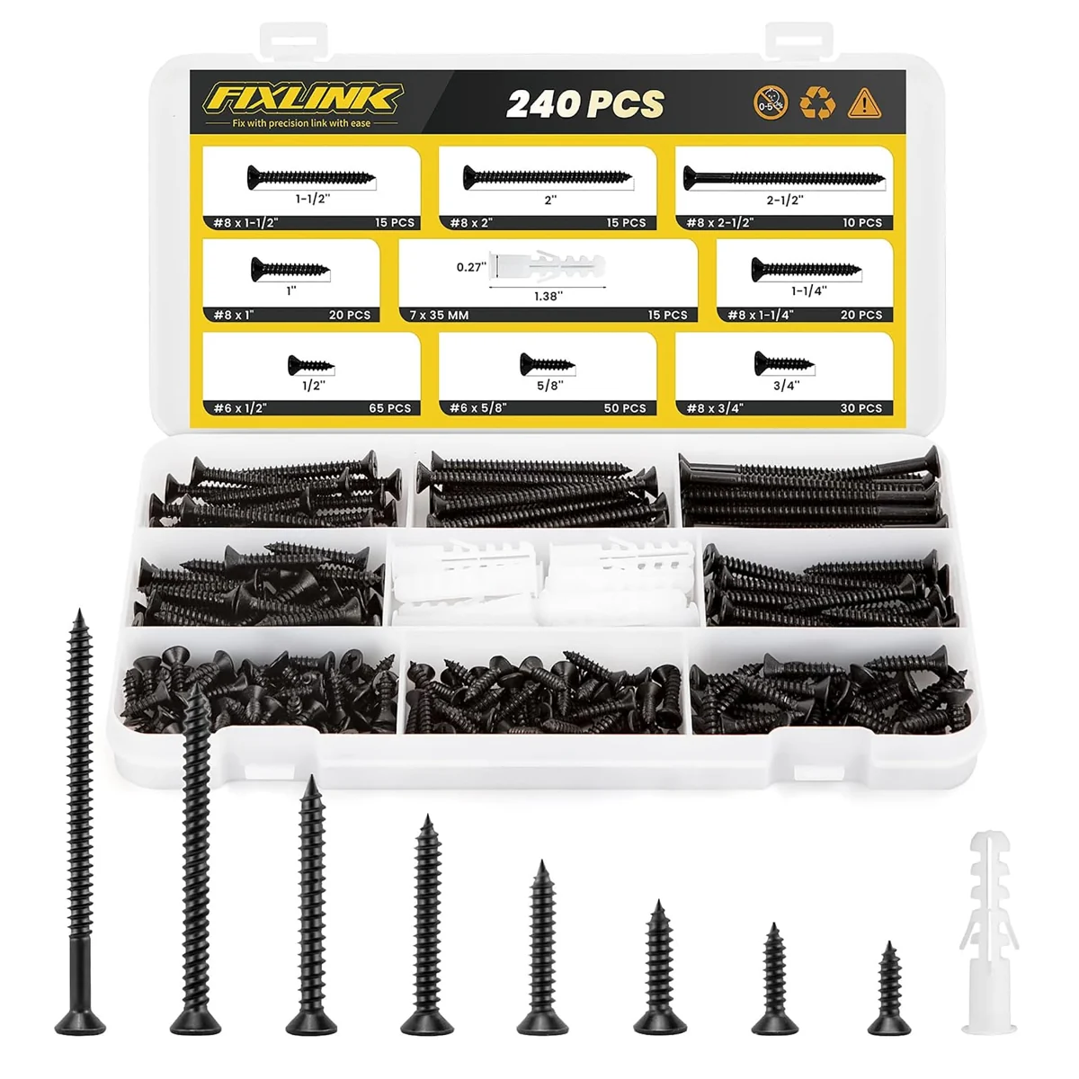 FIXLINK Wood Screw Assortment