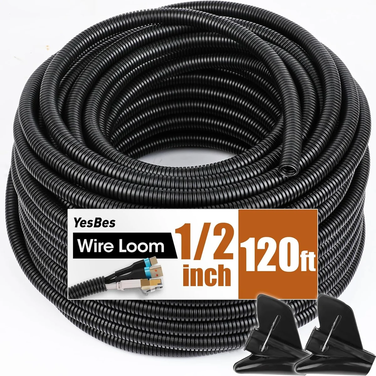 120-Foot Half-Inch Split Wire Loom