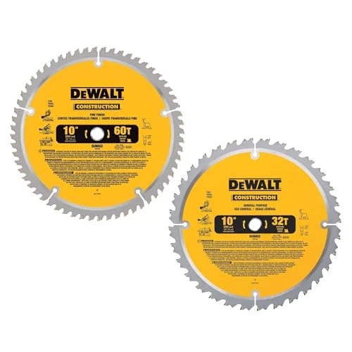 DEWALT Ten-Inch Saw Blade Pair